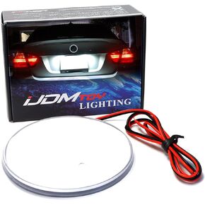 iJDMTOY Compatible With BMW Front Hood or Rear Trunk Lid, Xenon White 3.25-Inch 82mm Roundel LED Emblem Background Illumination Lighting Kit