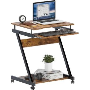 soges Computer Cart Mobile Standing Laptop Cart Smooth Keyboard Tray Computer Workstation for Home and Office in Saudi Arabia