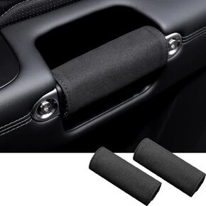 Car Grab Handle Cover,Soft Car Handle Protector,Car Grip Gloves,Premium Faux Deer Velvet Material,Interior Accessories for Most Cars,2Pcs
