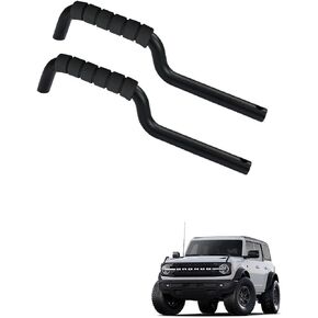 Bronco Front and Rear Roll Bar Grab Handles Compatible with 2021-2022 Ford Bronco 2 & 4 Door, Black(4PCS)…