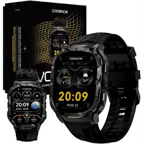 Vortex Smart Watch (Answer/Make Calls), Rugged Fitness Tracker IP69K Waterproof Compatible with Android and iOS Phone, 14 Days of Battery Military Durable