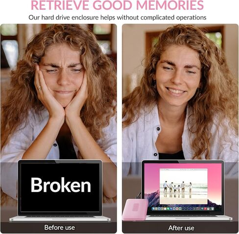 حاوية SATA 2.5 [خالية من الأدوات] حاوية محرك الأقراص الصلبة الخارجية SETMSPACE 2.5، حاوية SSD 2.5 SSD من نسيج ألياف الكربون، حاوية محرك الأقراص الصلبة 2.5 مع كابل USB-A، حاوية 2.5 لـ 7-9.5 مم SSD/HDD - أسود in Kuwait