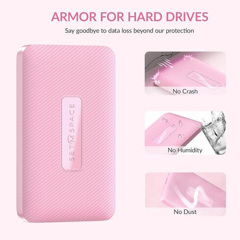 حاوية SATA 2.5 [خالية من الأدوات] حاوية محرك الأقراص الصلبة الخارجية SETMSPACE 2.5، حاوية SSD 2.5 SSD من نسيج ألياف الكربون، حاوية محرك الأقراص الصلبة 2.5 مع كابل USB-A، حاوية 2.5 لـ 7-9.5 مم SSD/HDD - أسود in Kuwait