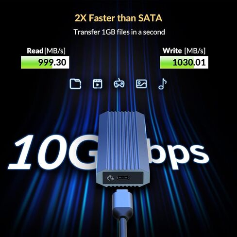 حاوية M.2 NVME SSD، حاوية USB 3.2 Gen 2 10 جيجابت في الثانية خالية من الأدوات M.2 SSD، حافظة M.2 NVMe SSD خارجية من الألومنيوم، تدعم UASP Trim لـ PCIe M-Key/B+M Key 2230/2242/2260/2280 (حتى 4 تيرابايت) in Kuwait