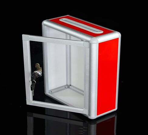 Small blank transparent donation box Love box donation box Suggestion box Acrylic donation box Letter box heart-shaped wall with lock waterproof in Saudi Arabia