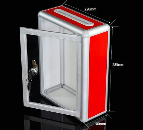Small blank transparent donation box Love box donation box Suggestion box Acrylic donation box Letter box heart-shaped wall with lock waterproof in Saudi Arabia