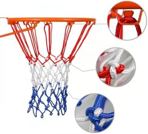 2pcs Replacement 12 Loops Nylon Thread Basketball Rim Mesh Net Outdoor Sports Basketball Net Basketball Supplies 20 Inches in Saudi Arabia