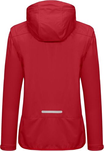 Little Donkey Andy Women's Lightweight Softshell Jacket with Detachable Sleeves and Hood, Windbreaker for Hiking Golf Red X-Large in Saudi Arabia