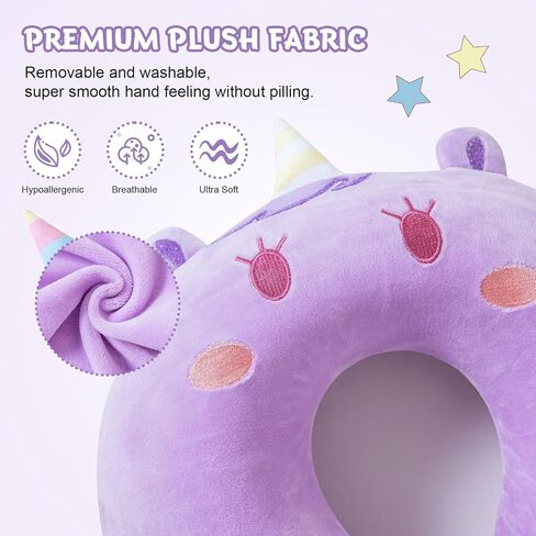 Travel Pillow for Kids Adult Cute Neck Pillow for Traveling Memory Foam Airplane Pillow with Sleep Mask Animal Flight Pillow Head Rest Neck Support for Cars Long Flights in Saudi Arabia