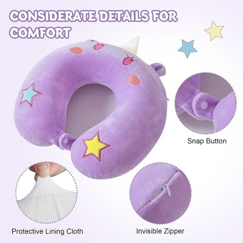 Travel Pillow for Kids Adult Cute Neck Pillow for Traveling Memory Foam Airplane Pillow with Sleep Mask Animal Flight Pillow Head Rest Neck Support for Cars Long Flights in Saudi Arabia