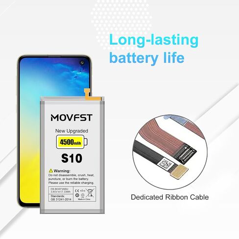 Replacement Battery for Samsung Galaxy S10,4500mAh High Capacity Battery Fit for Samsung Galaxy S10 Model SM-G973F/U/W/X/N/U1, SM-G9730, SCV41, SM-G973C with Repair Tool Kits,EB-BG973ABU in Saudi Arabia