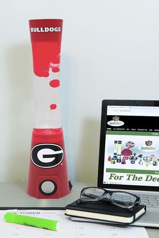 2-in-1 Team Magma Lamp with Built-in Bluetooth Speaker - 16.5" Team Magma Lamp with Standard Outlet Connection and 30-Watt Bulb (Included) - Georgia Bulldogs in Saudi Arabia
