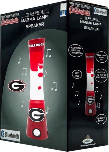 2-in-1 Team Magma Lamp with Built-in Bluetooth Speaker - 16.5" Team Magma Lamp with Standard Outlet Connection and 30-Watt Bulb (Included) - Georgia Bulldogs in Saudi Arabia