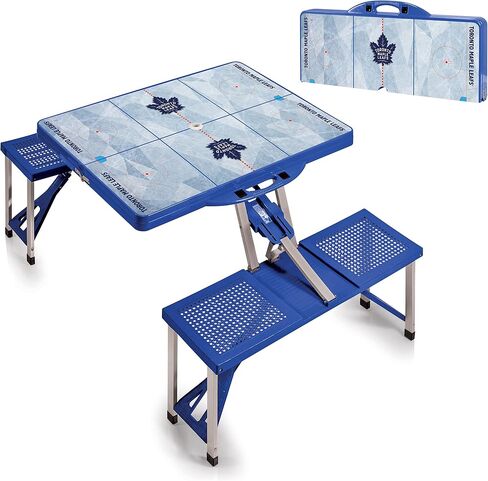 PICNIC TIME NHL Hockey Rink قابلة للطي للنزهة والتخييم وطاولة خارجية مع فتحة مظلة in Saudi Arabia