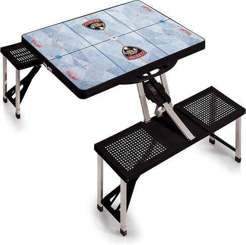 PICNIC TIME NHL Hockey Rink قابلة للطي للنزهة والتخييم وطاولة خارجية مع فتحة مظلة in Saudi Arabia