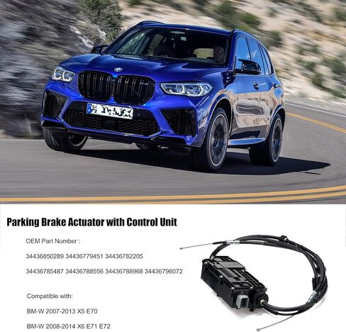 Parking Brake Actuator with Control Unit 34436788556 Compatible with BMW X5 X6 E70 E71 E72 34436850289 34436788968 34436796072 Emergency Parking Brake Actuator Cable in Saudi Arabia