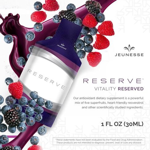 Jeunesse Global Reserve - Antioxidant Fruit Blend Nutritional Supplement- 30 Packets per Box (30ml) in Saudi Arabia