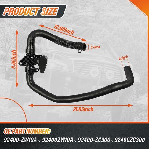 صمام التحكم في خرطوم مدخل وحدة السخان متوافق مع Nissan Armada 2004-2015 5.6L Infiniti QX56 2006-2010 5.6L يستبدل 92400ZW10A 92400-ZW10A in Saudi Arabia