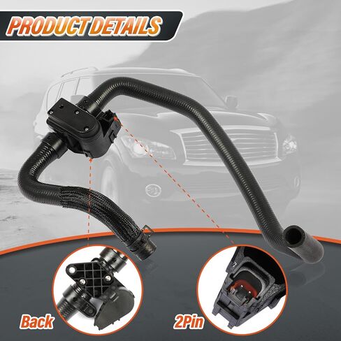 صمام التحكم في خرطوم مدخل وحدة السخان متوافق مع Nissan Armada 2004-2015 5.6L Infiniti QX56 2006-2010 5.6L يستبدل 92400ZW10A 92400-ZW10A in Saudi Arabia