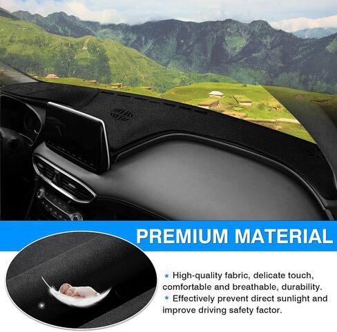Autorder Dashboard Cover Mat for 2020-2024 Hyundai Palisade Accessories Dash Cover Mat Flannel Sunshade Glare UV Rays Protector (with Hud) in Saudi Arabia