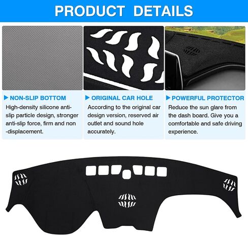 Autorder Dashboard Cover Mat for 2020-2024 Hyundai Palisade Accessories Dash Cover Mat Flannel Sunshade Glare UV Rays Protector (with Hud) in Saudi Arabia