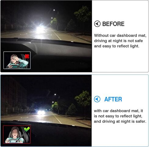 Autorder Dashboard Cover Mat for 2020-2024 Hyundai Palisade Accessories Dash Cover Mat Flannel Sunshade Glare UV Rays Protector (with Hud) in Saudi Arabia