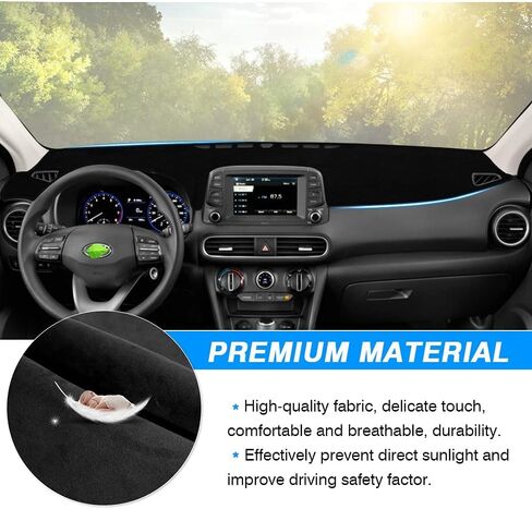 Autorder Dashboard Cover Mat for 2020-2024 Hyundai Palisade Accessories Dash Cover Mat Flannel Sunshade Glare UV Rays Protector (with Hud) in Saudi Arabia