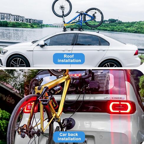 Bike Fork Mount, Aluminum Alloy Bicycle Quick Release Fork Mount Block, Bicycle Front Fork Fixed Clip, Car Roof Rack Support Bike Stand Holder with Adapters (Black) in Kuwait