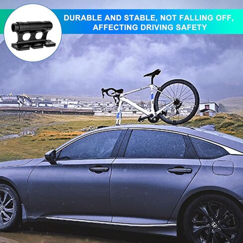 Bike Fork Mount, Aluminum Alloy Bicycle Quick Release Fork Mount Block, Bicycle Front Fork Fixed Clip, Car Roof Rack Support Bike Stand Holder with Adapters (Black) in Kuwait