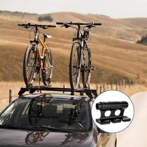Bike Fork Mount, Aluminum Alloy Bicycle Quick Release Fork Mount Block, Bicycle Front Fork Fixed Clip, Car Roof Rack Support Bike Stand Holder with Adapters (Black) in Kuwait