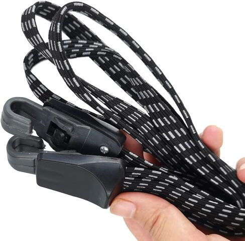 حبل مرن للدراجة، قطعتان من حزام الدراجة المطاطي، حزام أمتعة قابل للتعديل مع خطافات، حزام خوذة مرن أسود لأحمال التخييم على الدراجات المنزلية in Kuwait