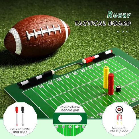 لوحة تدريب كرة القدم المغناطيسية للمسح الجاف من Keweis، لوحة بيضاء لتدريب كرة القدم على الوجهين، لوحة بيضاء للمسح الجاف مع 24 مغناطيسًا وأقلام تحديد، معدات تدريب كرة القدم، هدية للمدرب in Kuwait