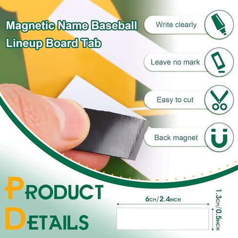 لوحة تشكيلة البيسبول المغناطيسية - مجموعة لوحة مخبأة معدنية مغناطيسية مع 58 بطاقة تشكيلة وقلم معلق لوحة مغناطيسية لعلامات التدريب لعبة البيسبول البيسبول in Kuwait