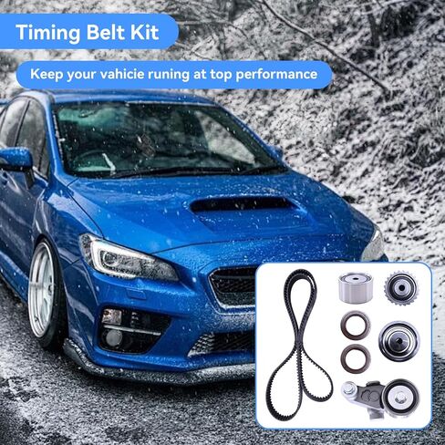 طقم حزام توقيت المحرك TCK304، متوافق مع 2006-2012 سوبارو امبريزا ليجاسي أوت باك فورستر 2.5 لتر SOHC H4 16 فولت، مجموعة مكونات حزام التوقيت، يحل محل TCKWP304A in Kuwait