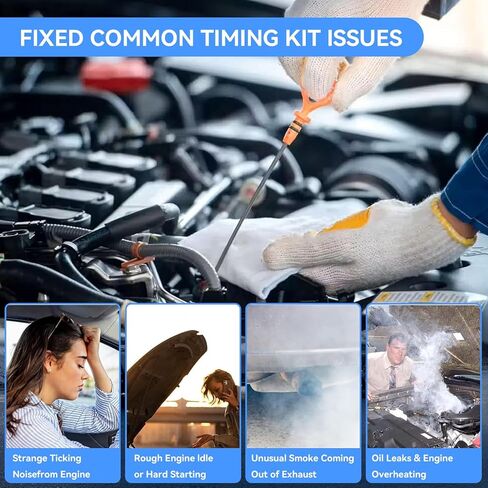 طقم حزام توقيت المحرك TCK304، متوافق مع 2006-2012 سوبارو امبريزا ليجاسي أوت باك فورستر 2.5 لتر SOHC H4 16 فولت، مجموعة مكونات حزام التوقيت، يحل محل TCKWP304A in Kuwait