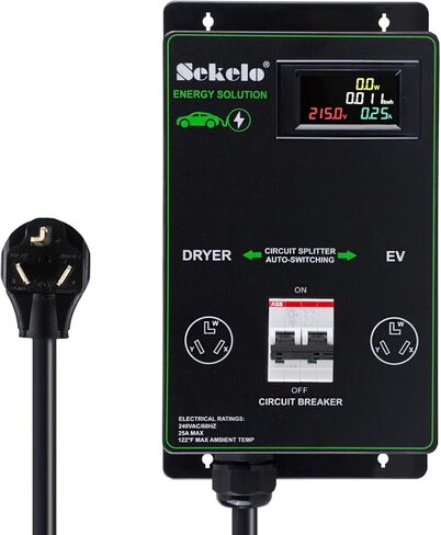 تكامل شحن EV الذكي: مفتاح الطاقة التلقائي Sekelo للمجفف والمركبة الكهربائية، NEMA 10-30، شحن سريع، عرض في الوقت الحقيقي in Kuwait