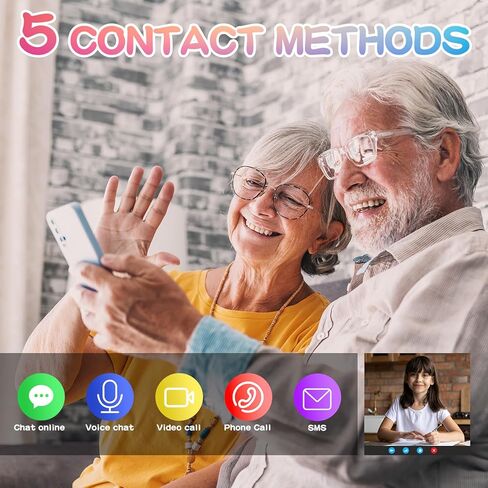 ساعة ذكية للأطفال - جهاز تعقب GPS للأطفال، ساعة هاتف خلوي للأطفال 4G غير مقفلة مع بطاقة SIM، تدعم مكالمات واي فاي فيديو/دردشة صوتية/نصية، ساعة وظيفة فتح القفل، عيد ميلاد للأطفال 3-15 بنين بنات (29 وردي) in Kuwait