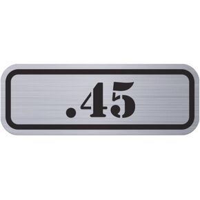 (4x .45 الذخيرة المعدنية يمكن أن تعشق شارة الملصقات الذاتية الملصقات 3M Bullet 40 - Silver
