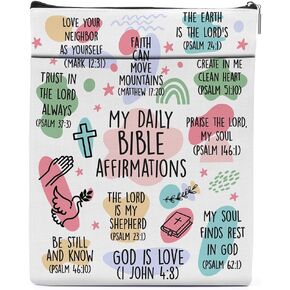 Bible Book Sleeve for Book Lovers, Book Lover Gifts Bible Jesus Religious Christian Gifts for Women Men Readers Book Lovers, Book Cover for Paperbacks Hardcover