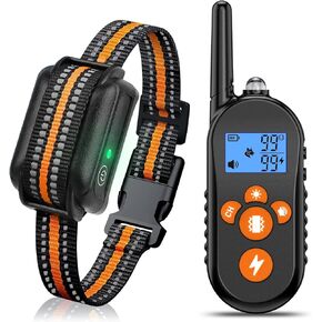 Dog Shock Collar, 2500FT Dog Training Collar with 4 Training Modes, IPX7 Waterproof Shock Collar, Rechargeable Electric Collar for 20-110lbs Medium Large Small Dogs