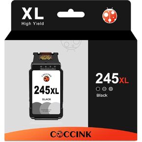 COCCINK 245XL Black Ink Cartridge Replacement for Canon Pixma MX490 MX492 MG2522 MG2520 MG 2525 TS202 TS302 TS3322 TS3122 TR4520 IP2820 IP2850 Printer for Canon 245xl Ink PG-245 XL 245 (1 Black)