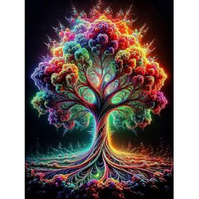 Meothan 5D Tree Diamond Painting Kits for Adults Diamond Art Tree of Life Diamond Painting for Adults Beginners Full Round Drill Rhinestone Crafts Kits for Home Wall Decor Gifts 12 * 16in