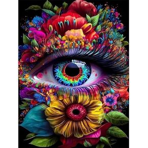 UKADVANCE Diamond Painting Kits for Adults, 5D Diamond Art Painting Eyes Art for Adult,DIY Full Round 5D Diamond Drill Kit,Gem Art Craft Home Decor,Wall Painting Kit 16x12 inch