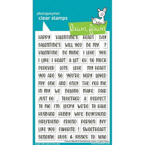 Lawn Fawn LF3605 Henry's Build-A-Sentiment: Love 4X6 Clear Stamp Set