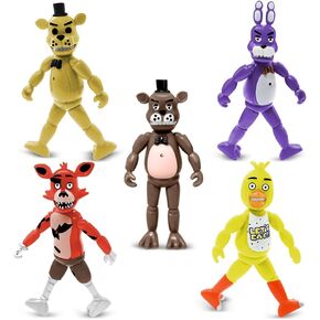 Action Figures, 5 PCS Action Figures Toys, 5.5 Inches Collectible Toys Set with Movable Joints Light, Cake Toppers for Video Games Fans Boys, Girls, Kids and Adults as Gift