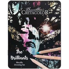 CRETACOLOR MegaColor Colored Pencil Set, 12 Count (Pack of 1), Metallic