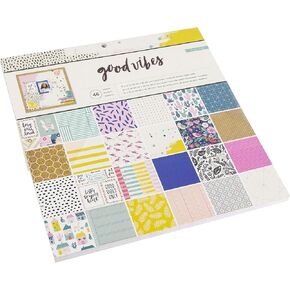 Crate Paper Paper PAD 12X12, Good Vibes, 24 Designs/2 Each