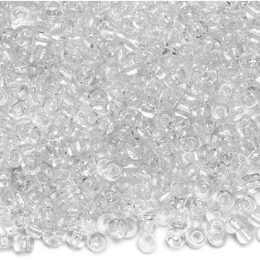 4000pcs Seed Beads, 3mm Glass Beads, Seed Beads for Bracelets, Glass Seed Beads Bulk for DIY Neckalce Earrings (Black)