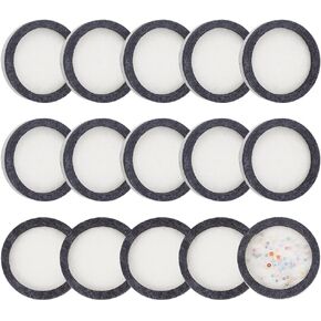 BENECREAT 15Pcs Round Felt Bead Design Boards, 1.55Inch Light Gray Felt Beading Mat DIY Beading Boards Storage Tray for Jewelry Making, Beading Supplies, 8mm Thickness