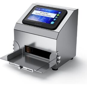 Inkjet Coding Machine with 5 Inch Touch Screen Inkjet Coder with 42ml Original Quick-Drying Ink Cartridge Intelligence Batch Printer for Date/Time/Barcode/QR Code/Batch Number/Label/Picture